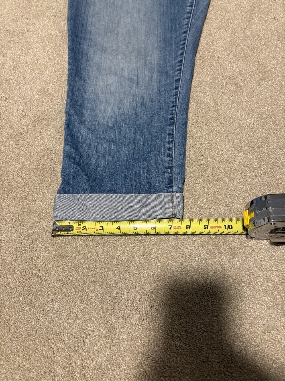Calvin Klein Jeans Womens Sz 10 Capris Cuffed Slim Medium Wash Blue 21" Inseam - Picture 10 of 10